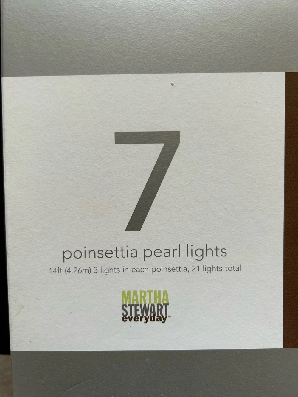 4 Retro Martha Stewart 2002 Red Pearl Poinsettia Christmas String Lights Rare